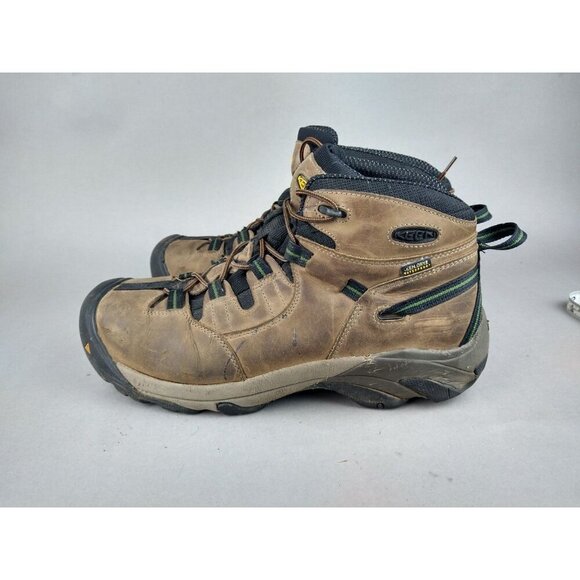 Keen Targhee II Mid ATSM F2413-11 EH Waterproof Brown Leather Work Boots Mens 13 - Picture 4 of 11
